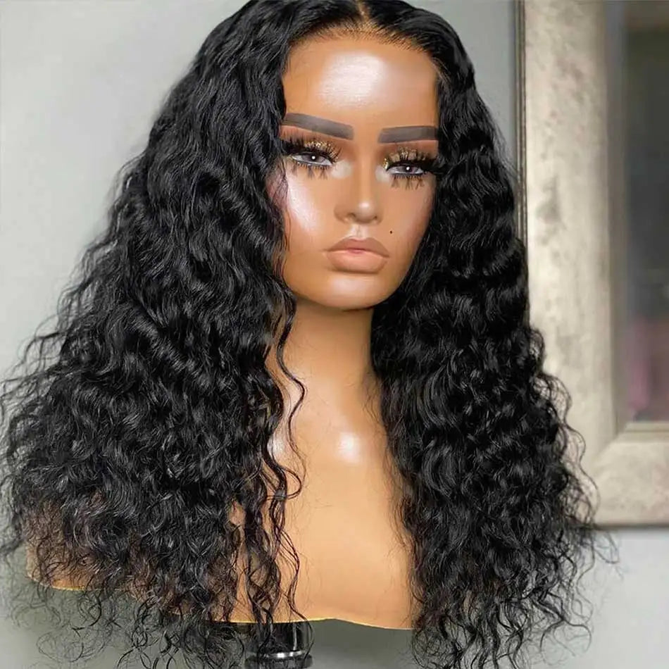 Real Glueless Wigs Human Hair Ready to Wear for Women Pre Plucked Brazilian Water Wave Human Hair Wigs 5X5 HD Glueless Lace Wigs