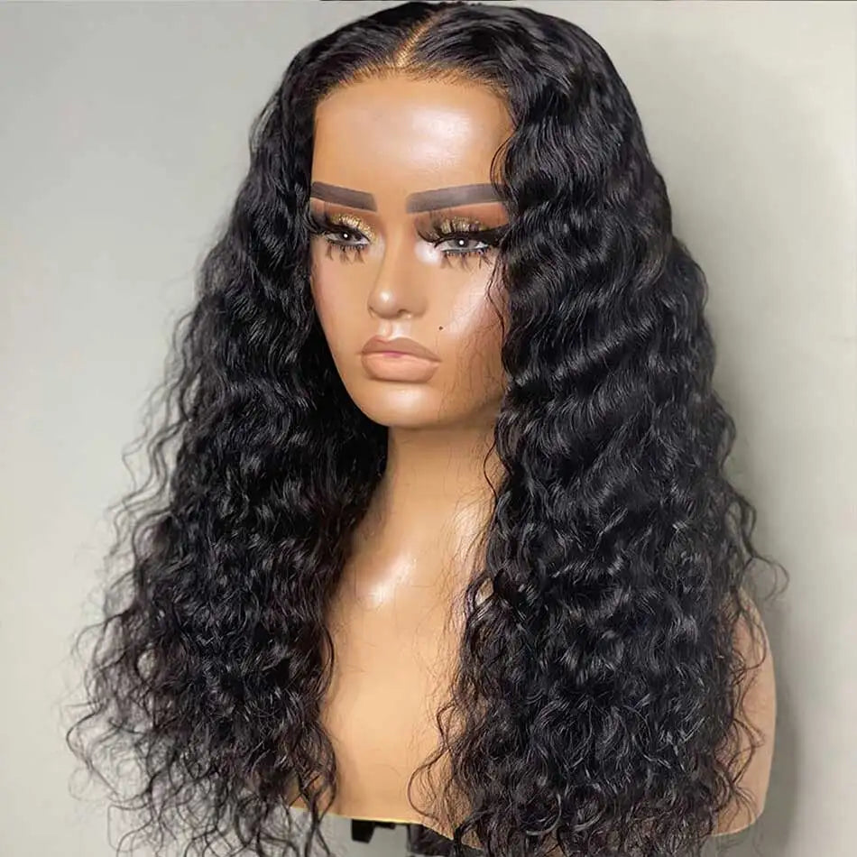 Real Glueless Wigs Human Hair Ready to Wear for Women Pre Plucked Brazilian Water Wave Human Hair Wigs 5X5 HD Glueless Lace Wigs